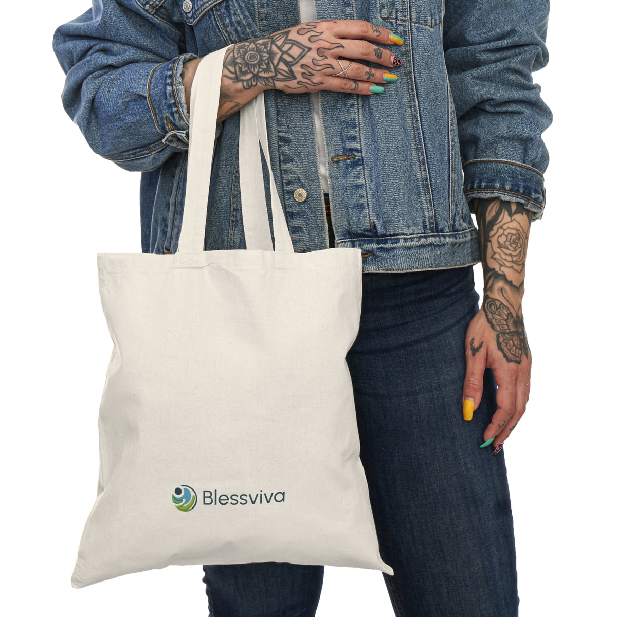 Tote Bag — "Él ilumina mi camino" Tote de mercado de inspiración española con gráfico de sol