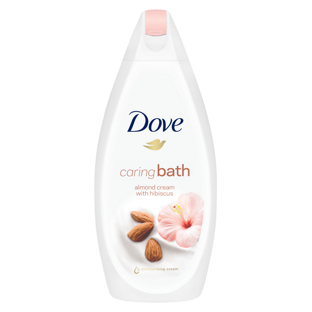 Crema de baño de almendras con hibisco Dove Caring Bath (15.2 oz)