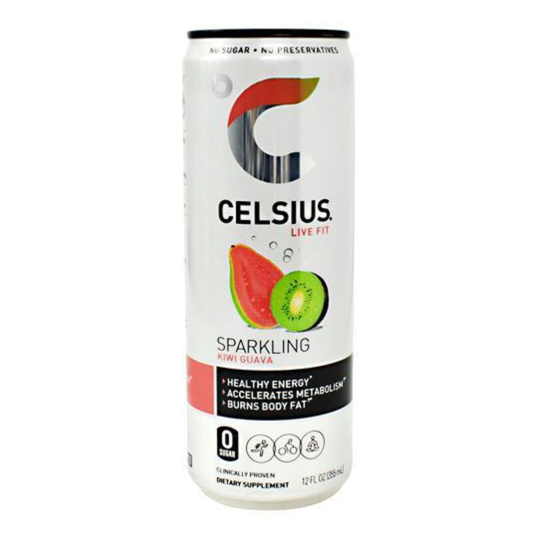 Bebida energética espumosa de kiwi y guayaba Celsius Live Fit (355 ml)