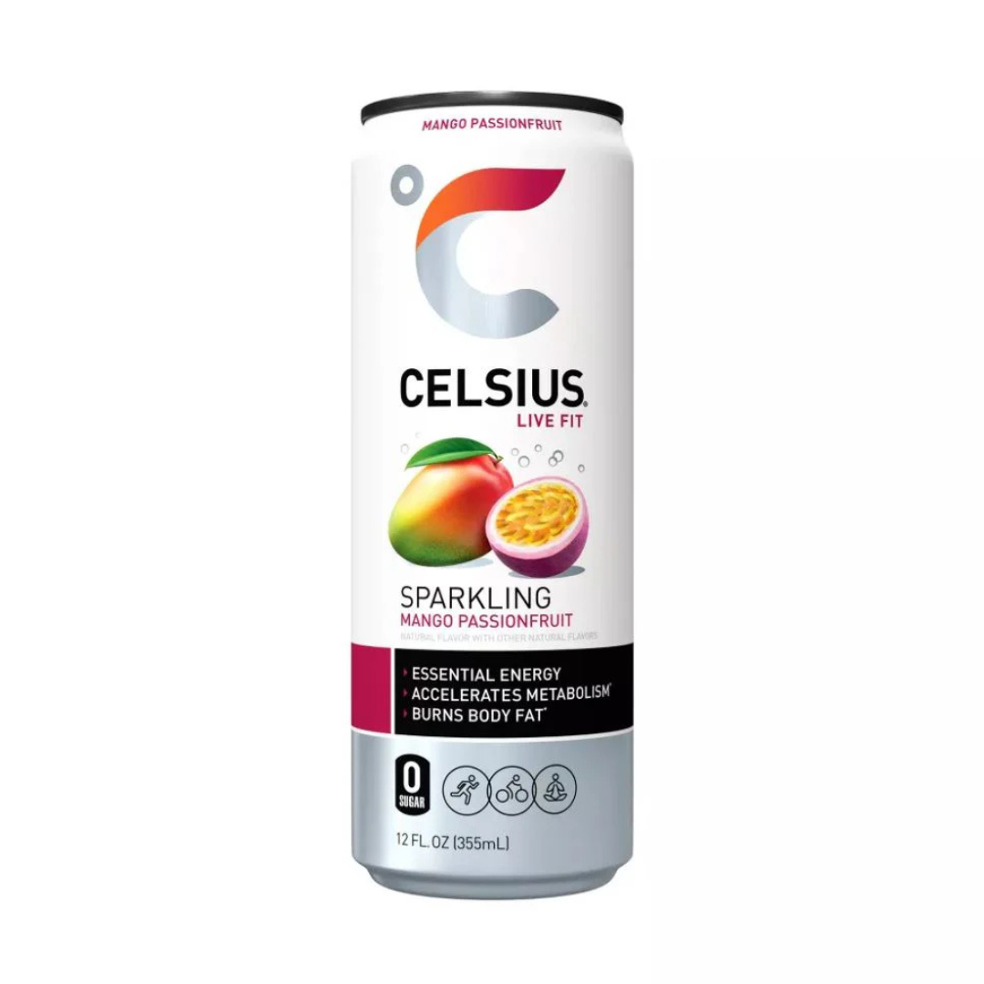 Celsius Live Fit Sparkling Mango Passionfruit Energy Drink (12oz)