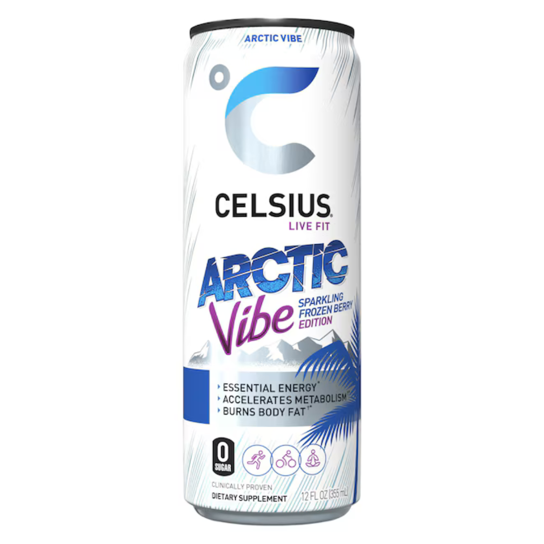 Bebida energética espumosa Celsius Vibe Arctic Vibe Frozen Berry (355 ml)
