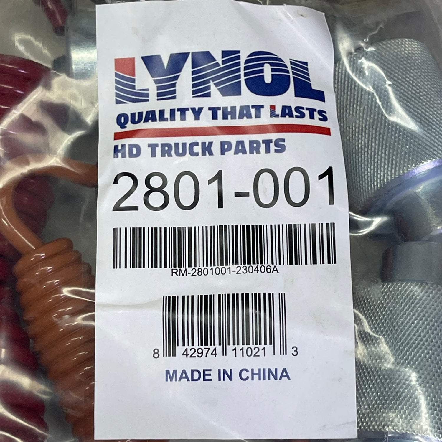 LYNOL Truck HD Air Brake Hardware Kit Steel & Red 2801-001