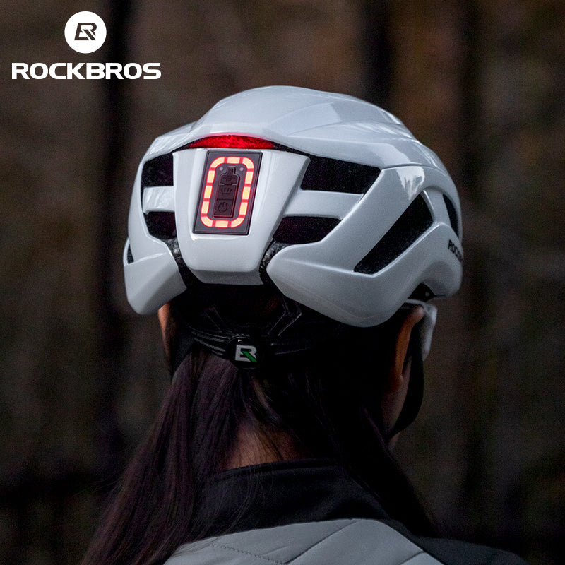 Casco de seguridad ROCKBROS con luces integradas y ajuste ajustable 