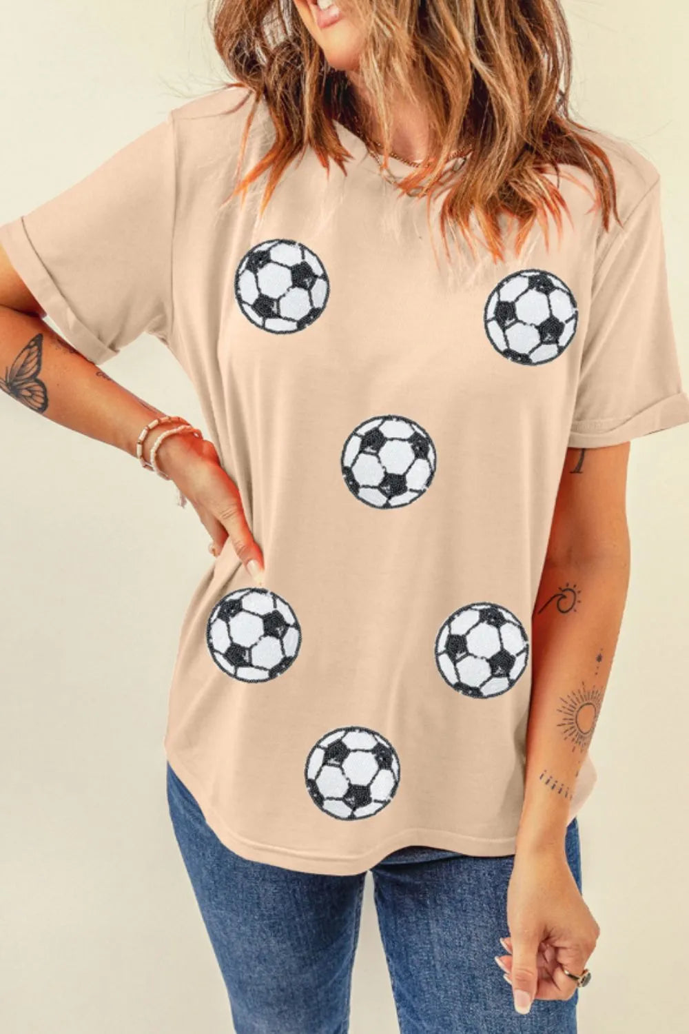 Camiseta de fútbol de manga corta y cuello redondo