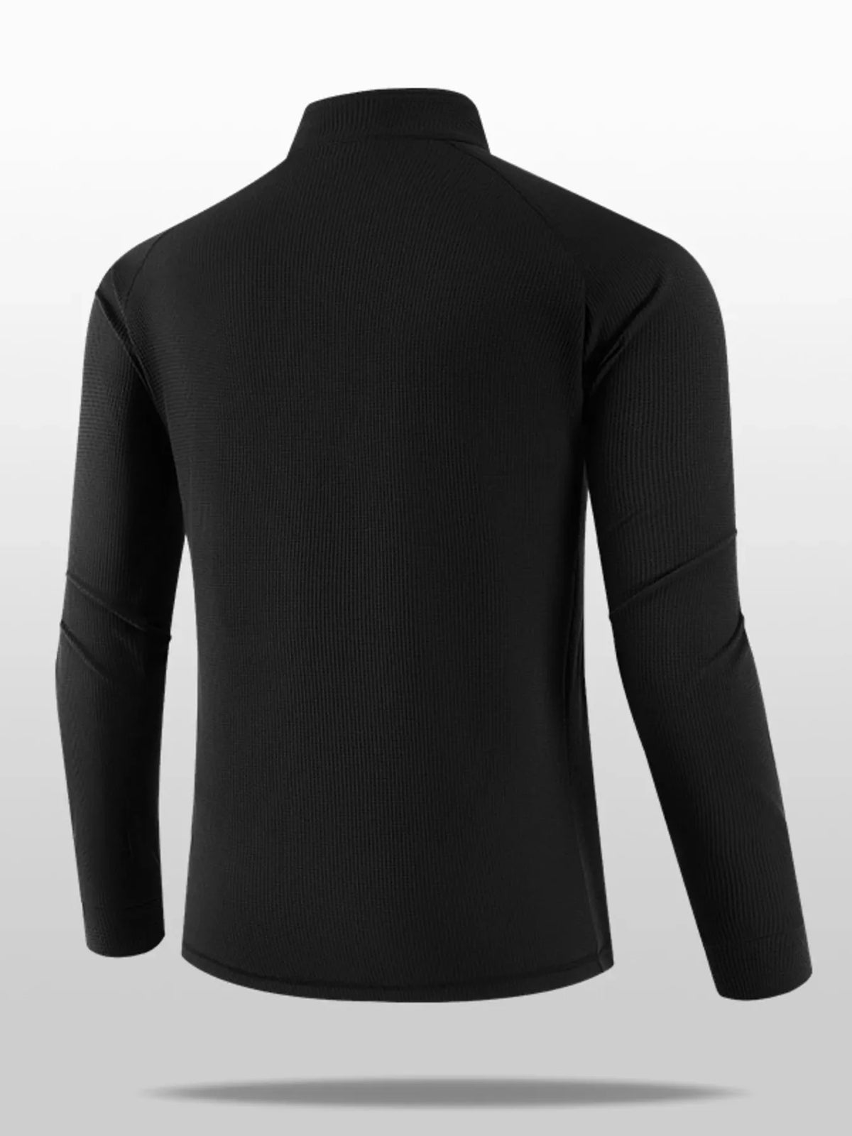 Men's Plus Size Quarter Zip Long Sleeve Top