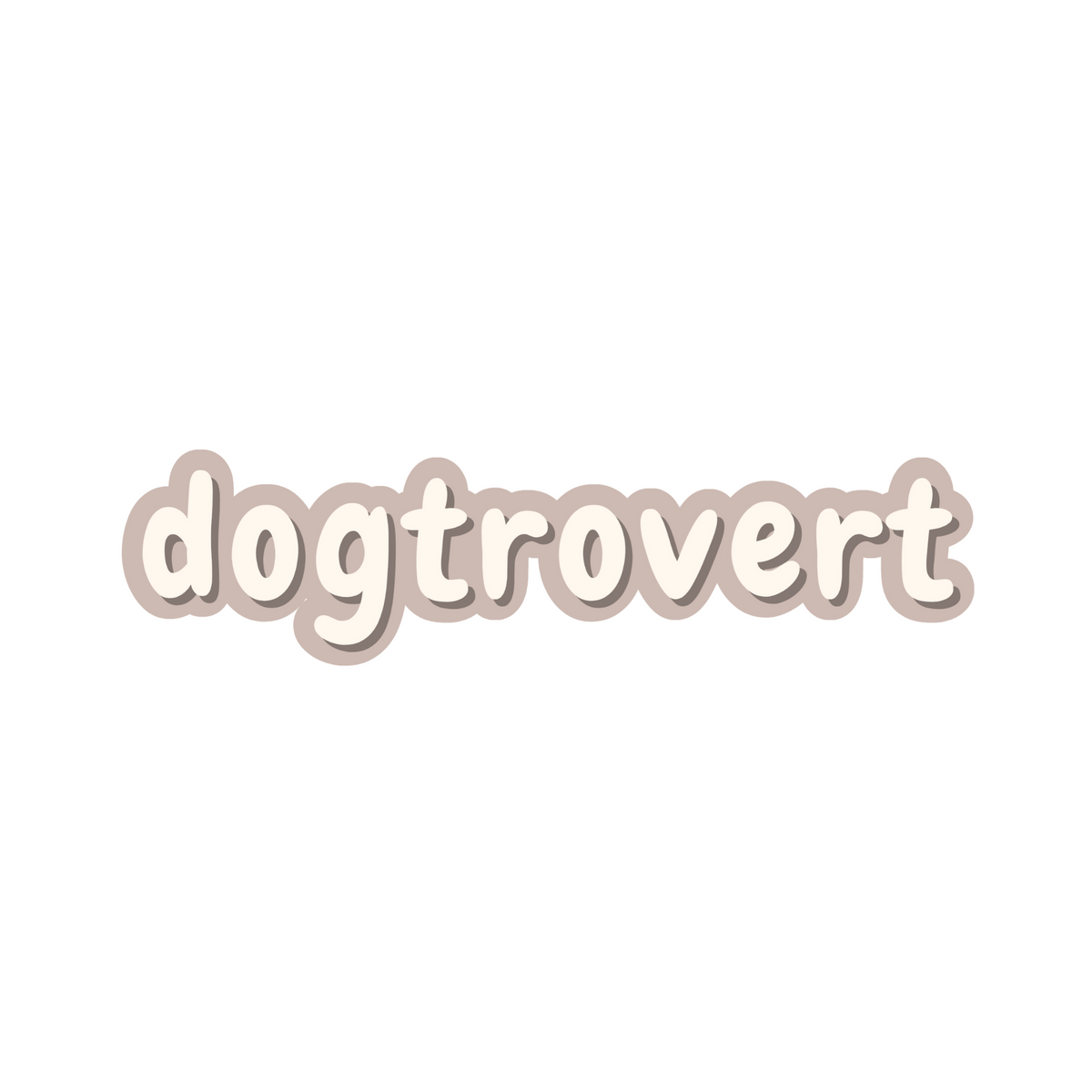 Pegatina de perro trovertido