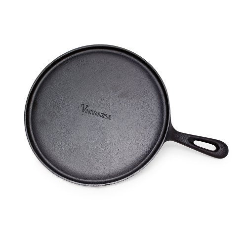 Victoria Cast Iron Round Comal Skillet (10.5", 4-Unit Box)