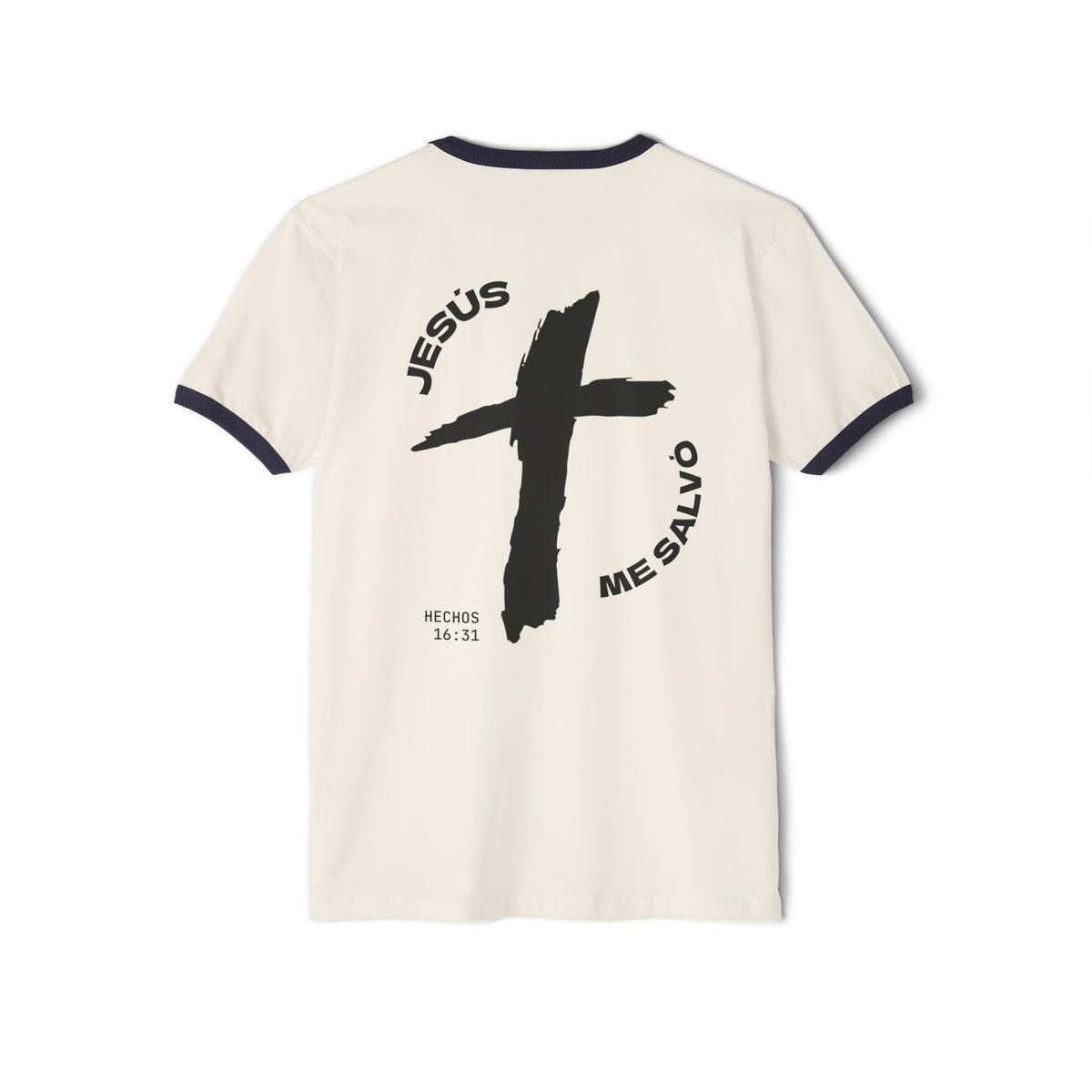 Ringer T-Shirt — "Jesús Me Salvó"
