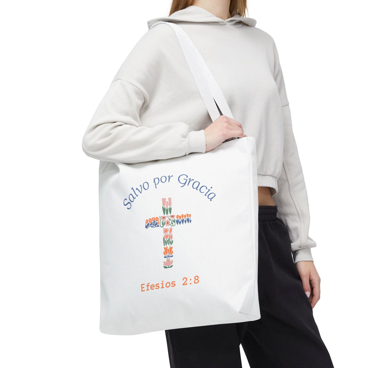 Bolsa de tela cristiana — "Salvo por Gracia"