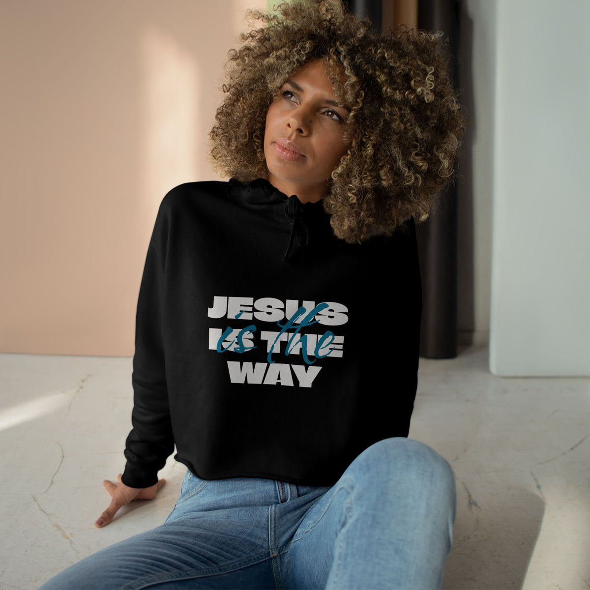 Crop Hoodie — Jesus Is the Way