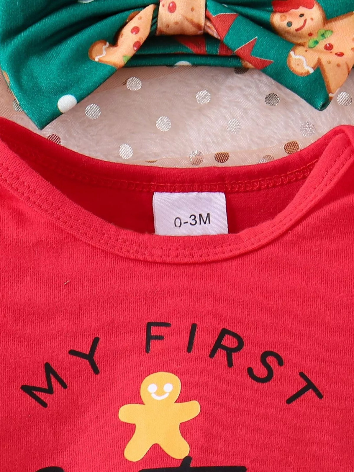 Conjunto de niña con volantes My First Christmas