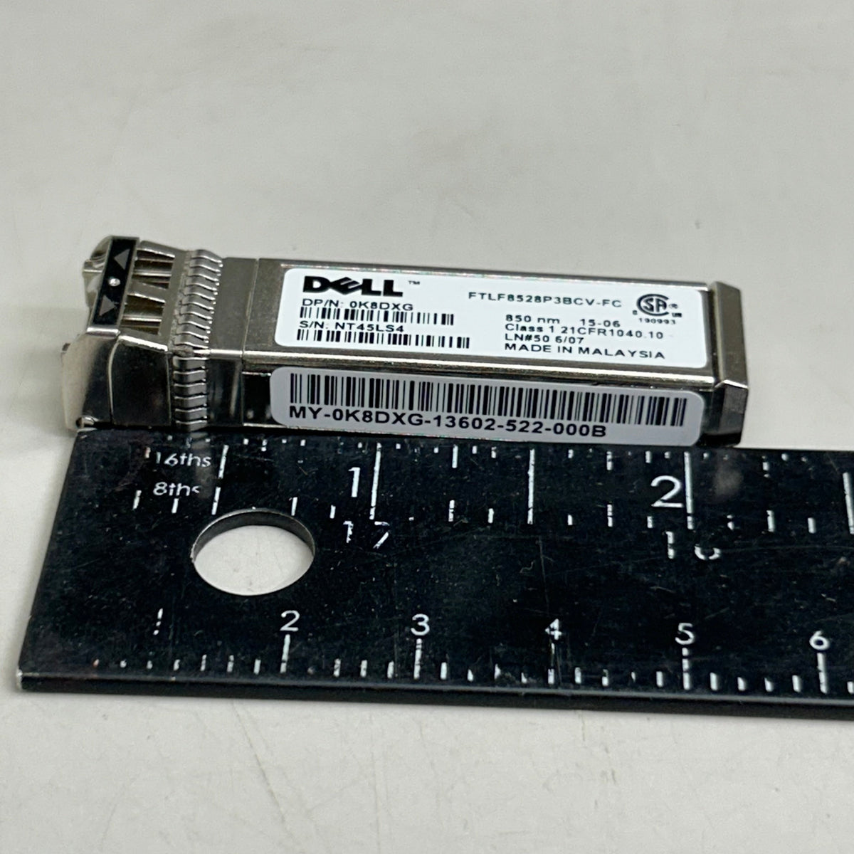 Transceptor DELL Networking de 850 nm de longitud de onda 8Gbe FTLF8528P3BCV-FC