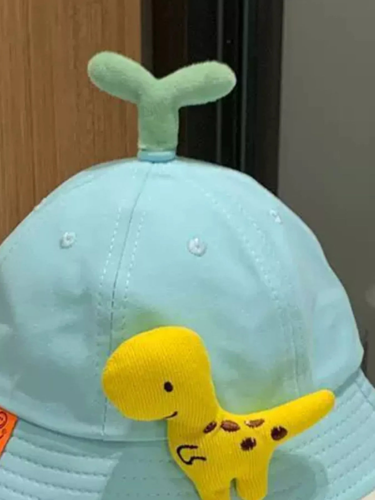 Sombrero de cubo decorativo con diseño de dinosaurios y brotes para niños