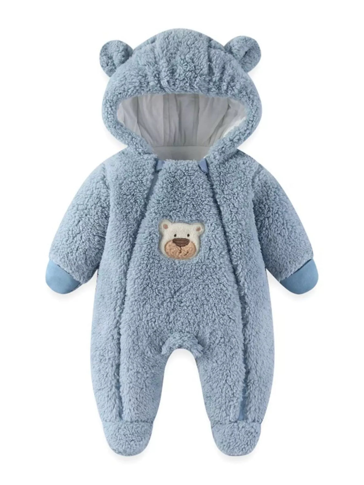 Pijama polar con capucha de conejito para bebé