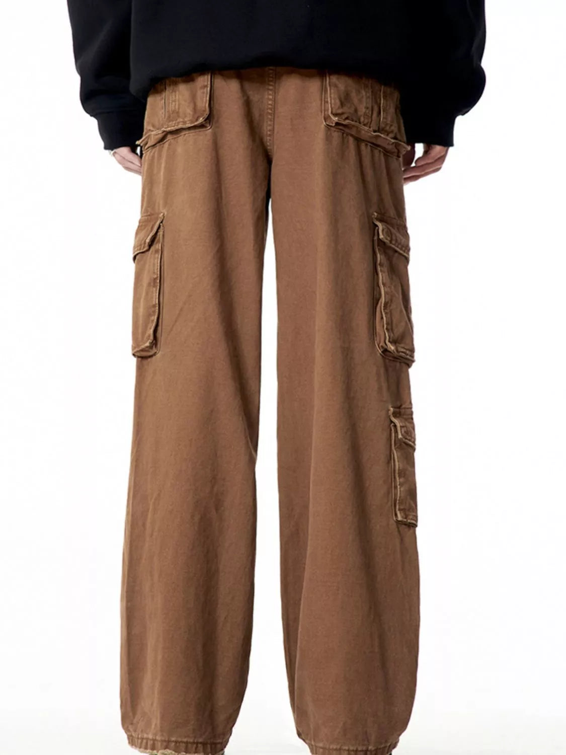 Pantalones cargo de pierna ancha para hombre