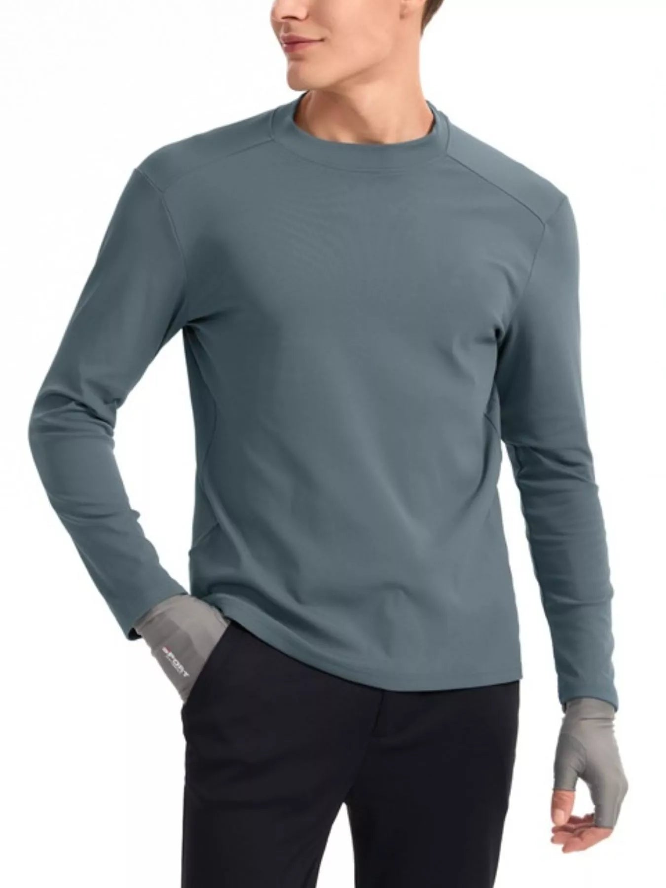 Camiseta de manga larga de talla grande para hombre