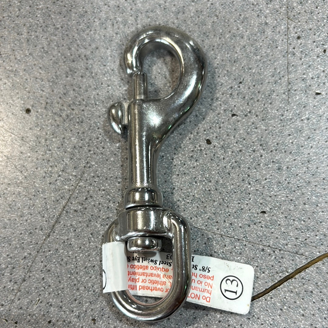 Mosquetón giratorio de acero inoxidable de 5/8" (