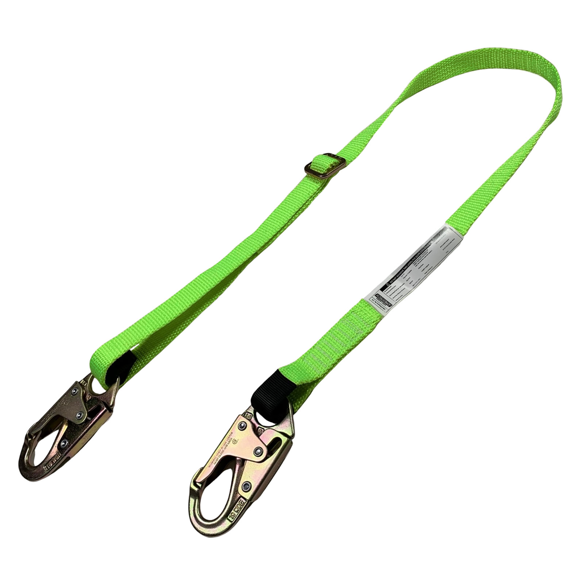 Adjustable Work Positioning Lanyard with Self-Locking Snap Hooks