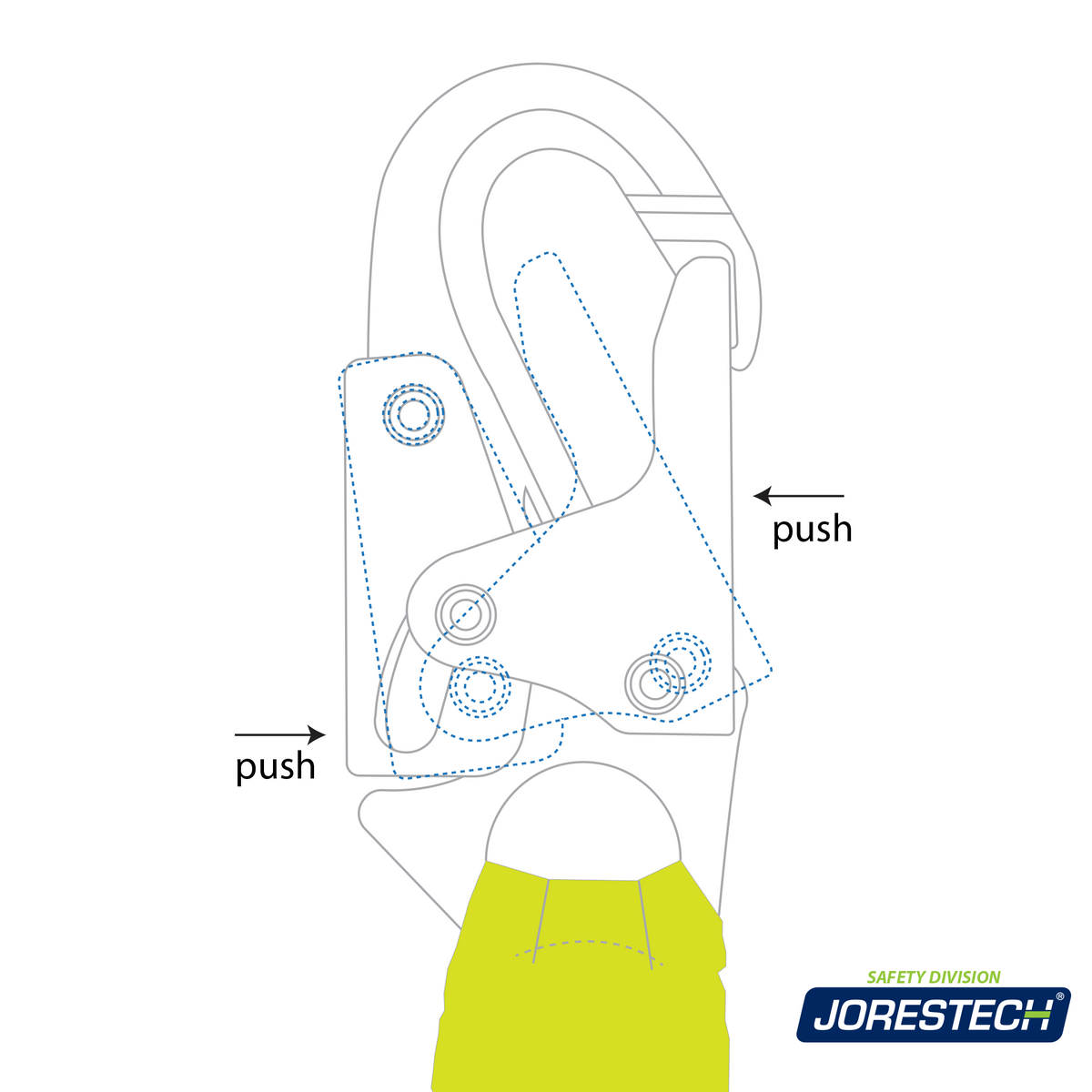 Adjustable Work Positioning Lanyard with Self-Locking Snap Hooks
