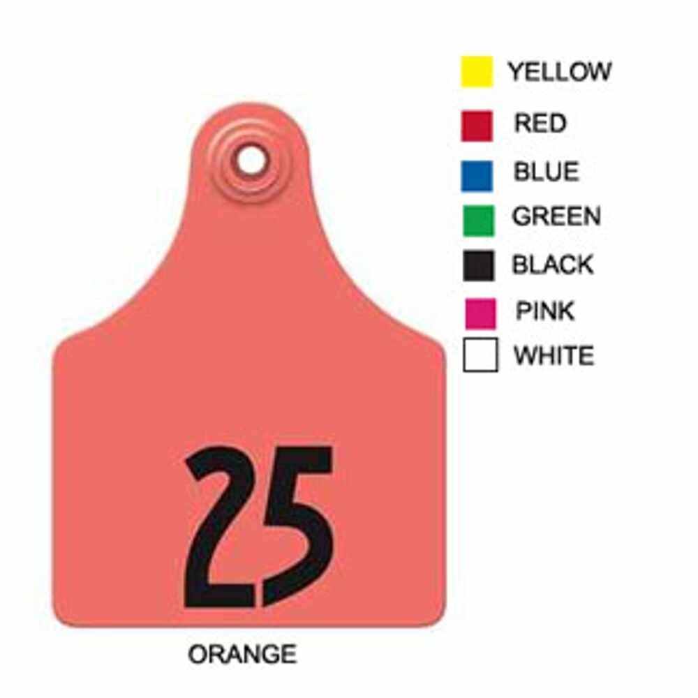 Aretes identificadores Allflex Global Maxi hembra/macho pequeño – Rosa (numerados del 26 al 50)