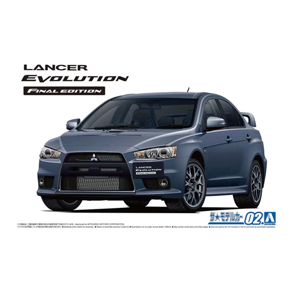 Aoshima: 1/24 Mitsubishi CZ4A Lancer Evolution X Final Edition '15 Scale Model Kit 