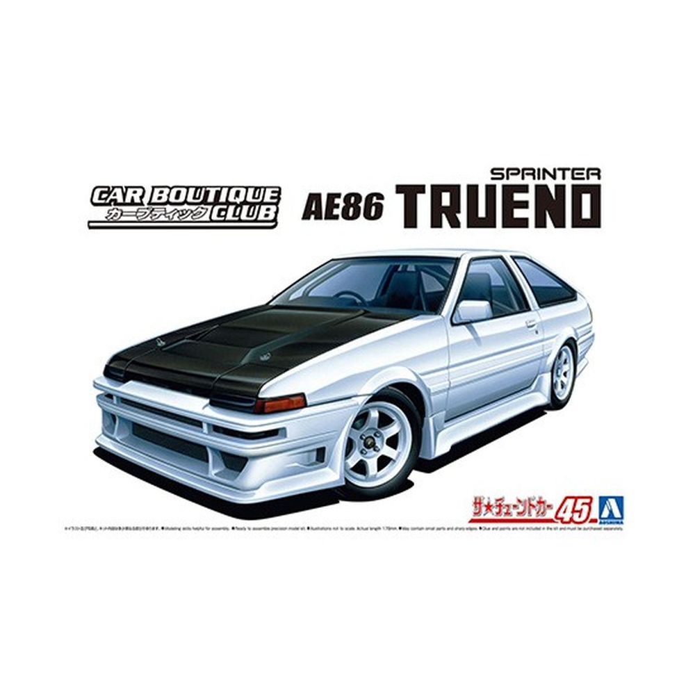 Aoshima: 1/24 Car Boutique Club AE86 Sprinter Trueno '85 (Toyota) Scale Model Kit 