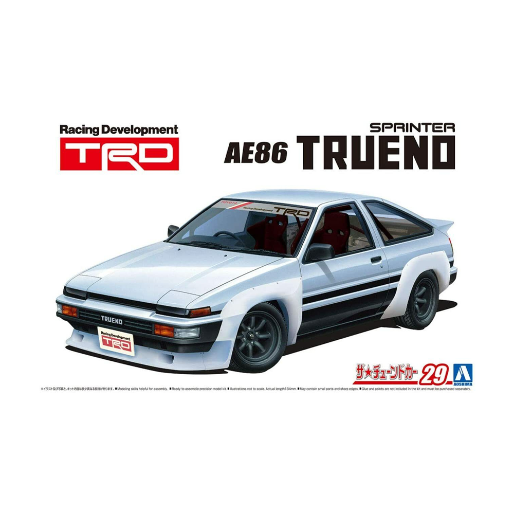 Aoshima: 1/24 TRD AE86TRUENO N2 '85 TOYOTA Scale Model Kit 