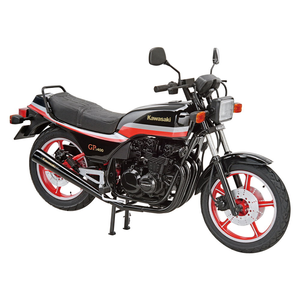 Aoshima: 1/12 Kawasaki KZ400M Z400GP '82 with Custom Parts Scale Model Kit 