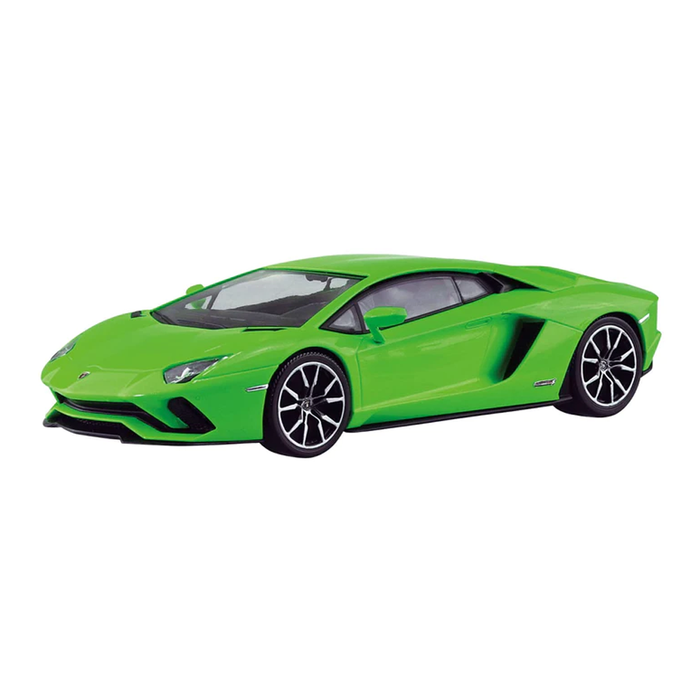 Aoshima: 1/32 The Snap Kit Lamborghini Aventador S (Pearl Green) Scale Model Kit 