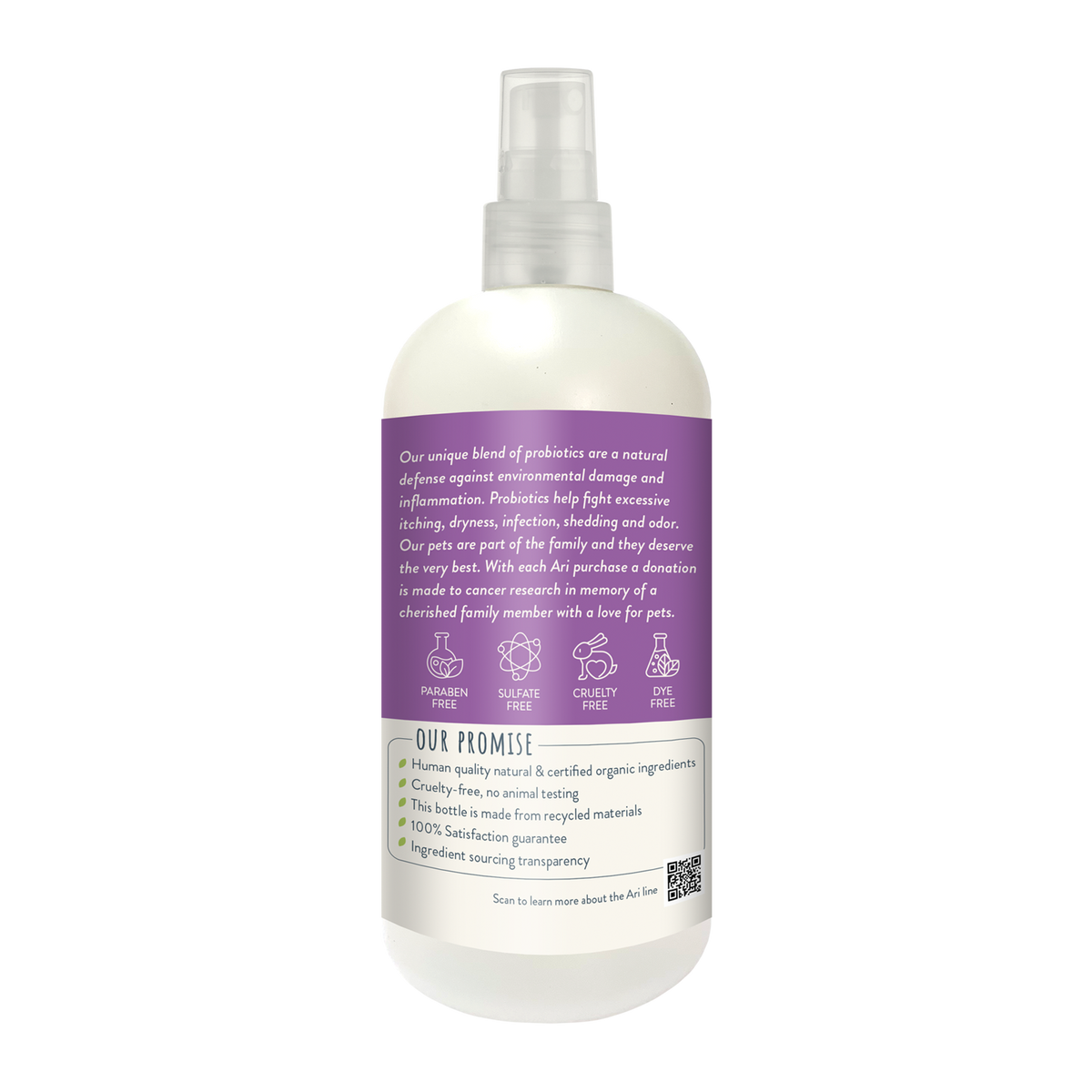 Desodorante en aerosol probiótico ARI – LAVANDA + EUCALIPTO