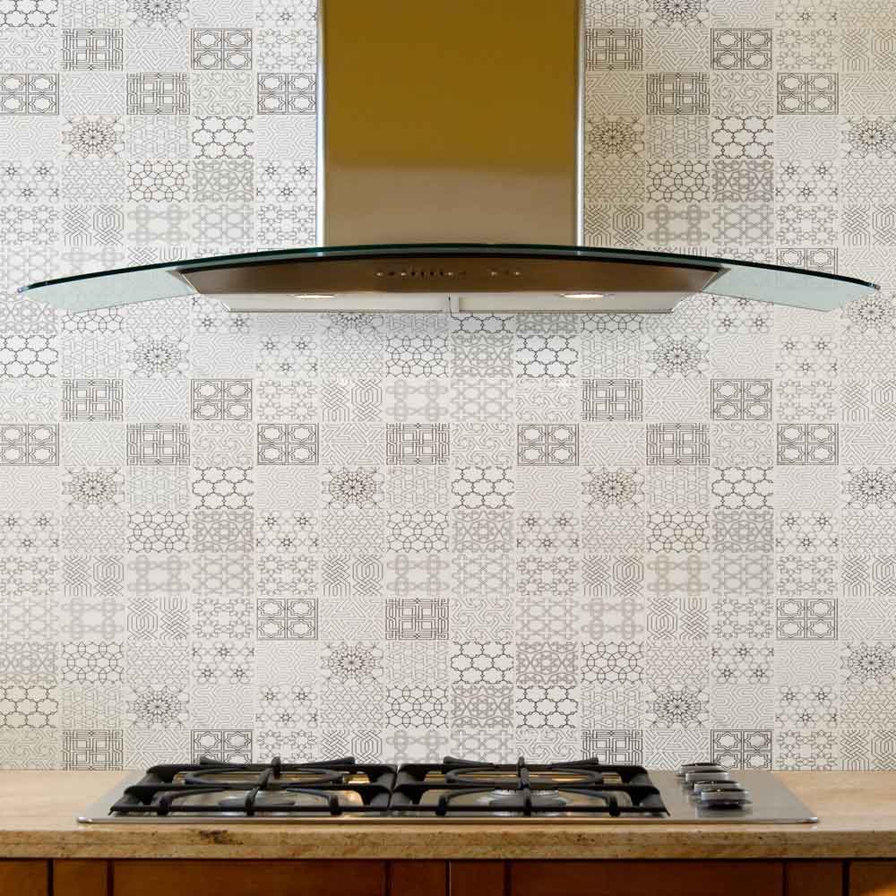 Mosaico de mármol pulido Abani Subway de 30 x 30 cm con montaje en malla - Colección MSI