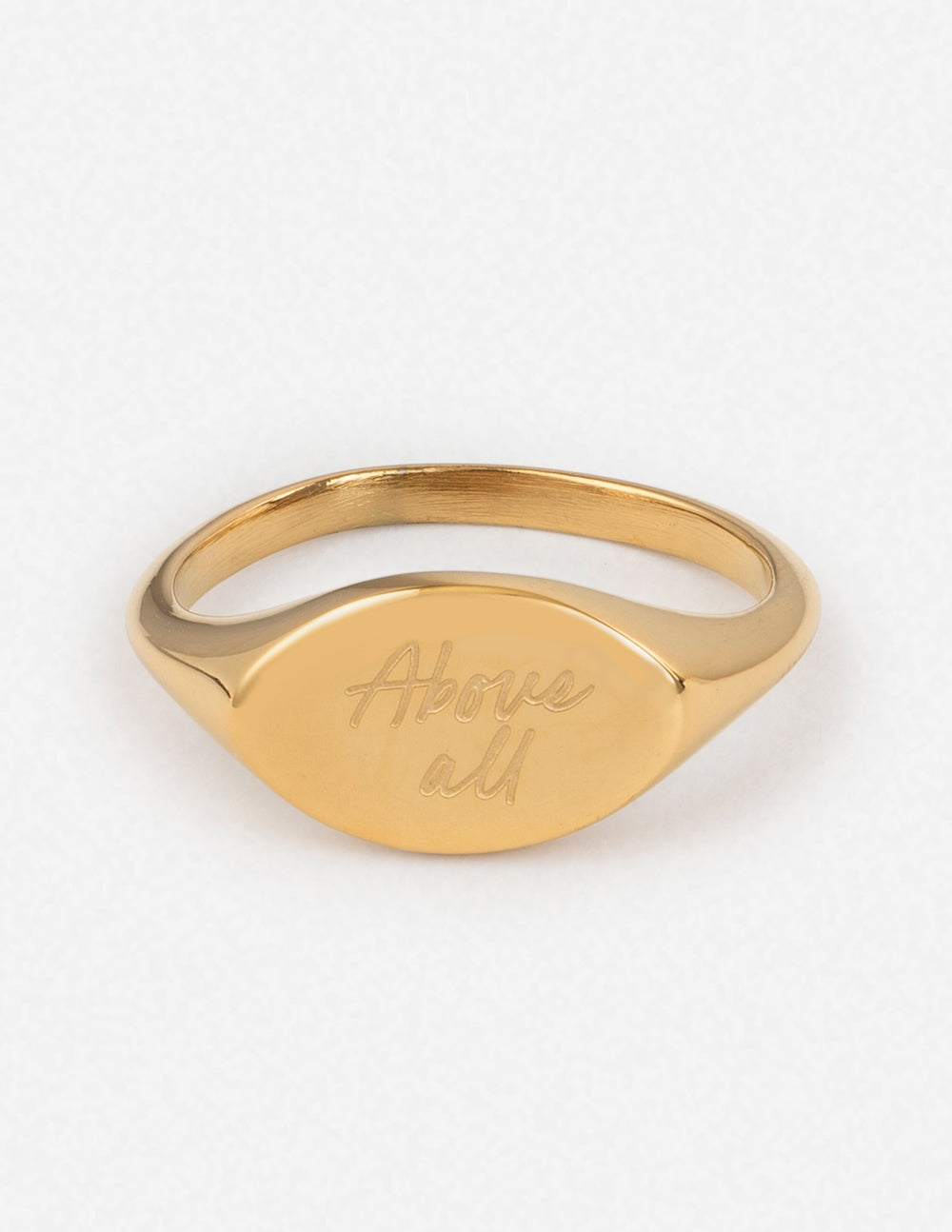 Anillo de sello ovalado Above All
