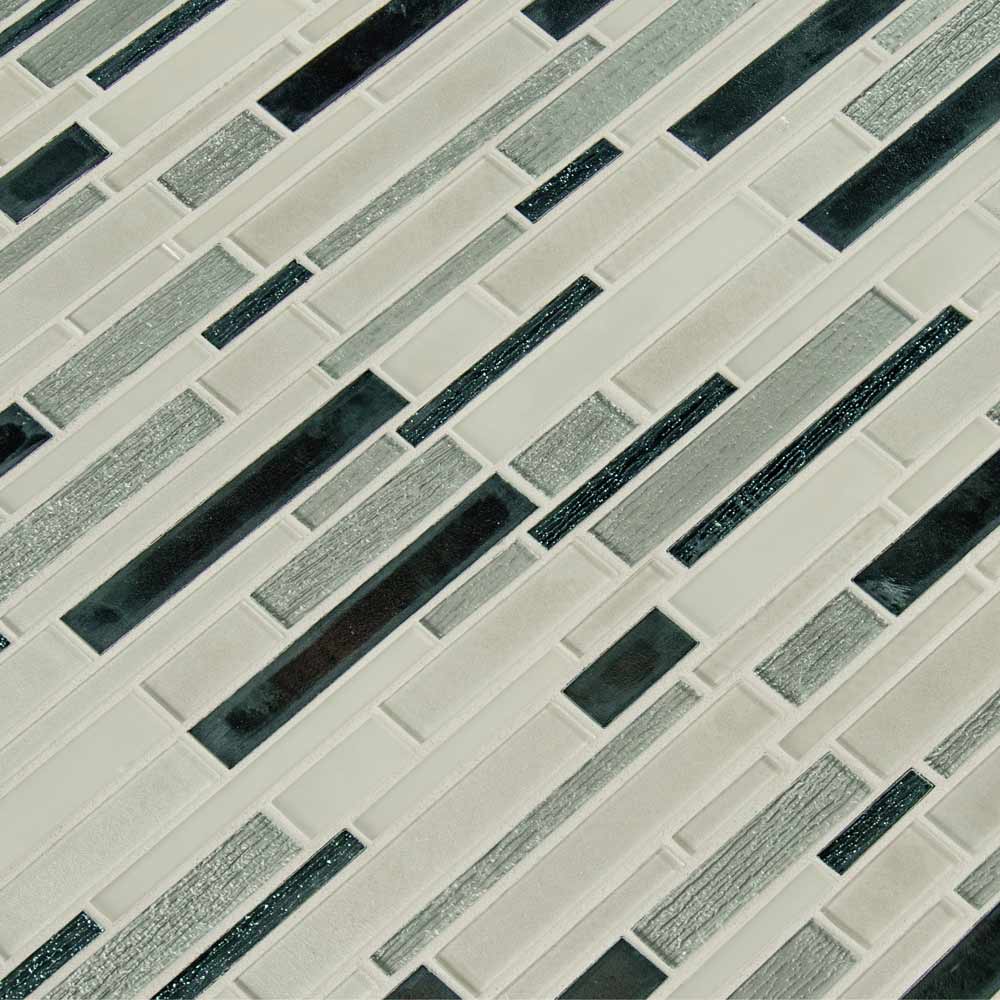 Mosaico de vidrio entrelazado Anacapri Blend de 30 x 30 cm montado en malla - Colección MSI