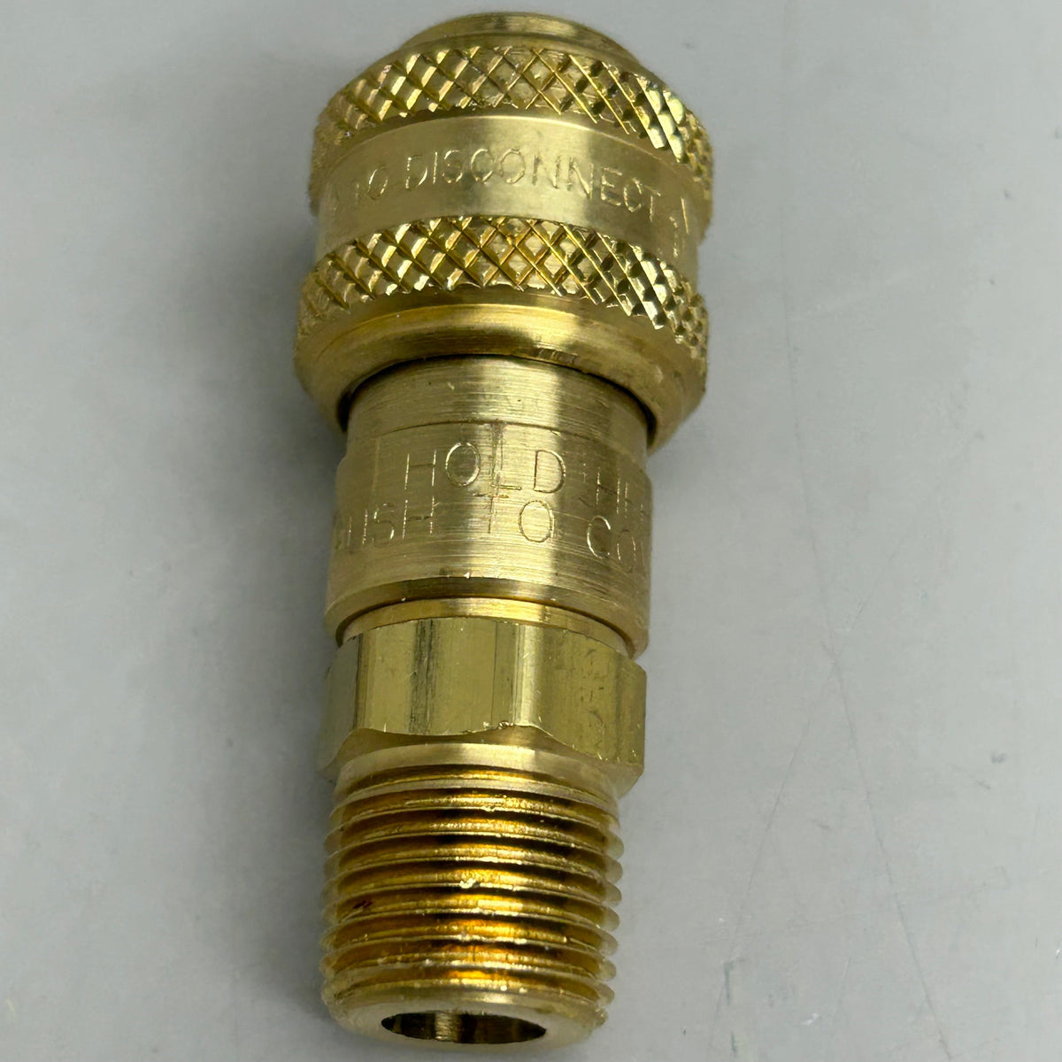 PLASTIC PROCESS EQUIPMENT Push To Connect Air Couplers  3/8-18 Brass B32E