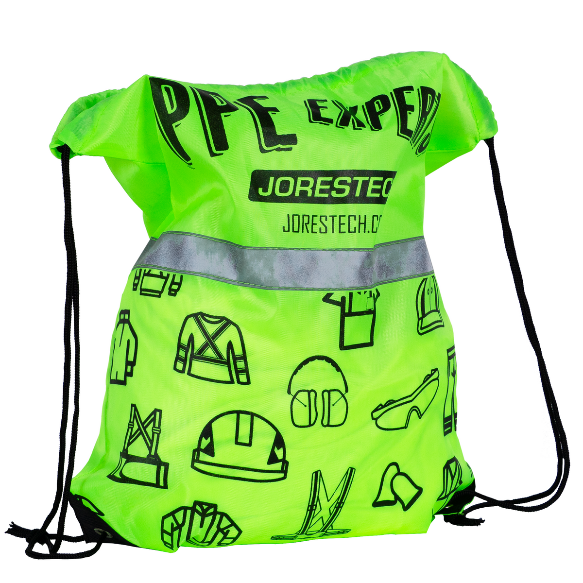 Bolsa con cordón para expertos en EPI con banda reflectante