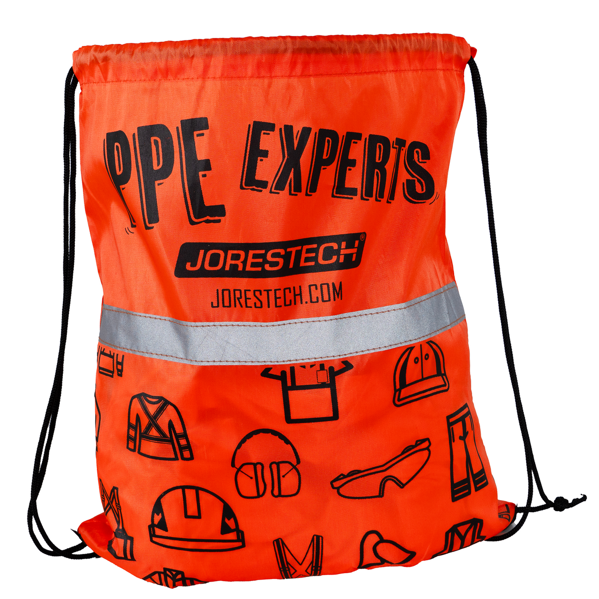 Bolsa con cordón para expertos en EPI con banda reflectante