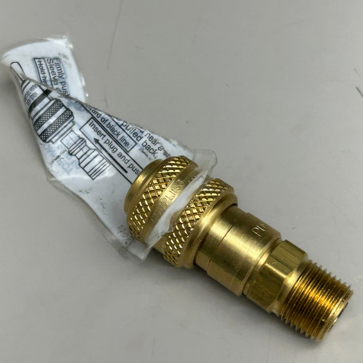 PLASTIC PROCESS EQUIPMENT Push To Connect Air Couplers  3/8-18 Brass B32E