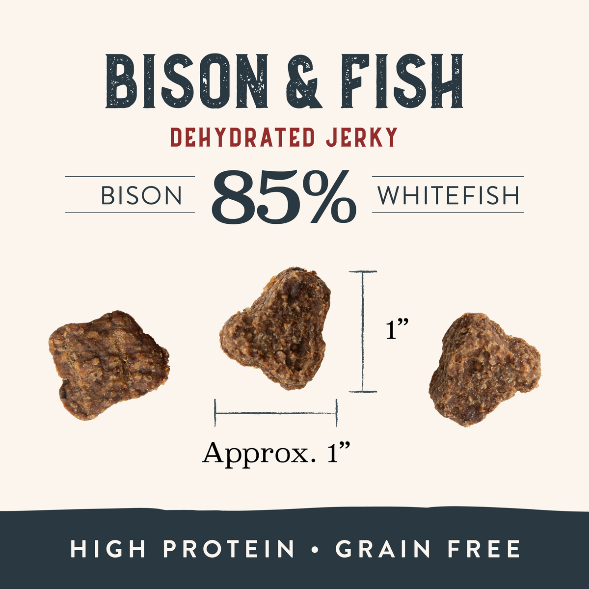 Bison & Fish Dehydrated Jerky
