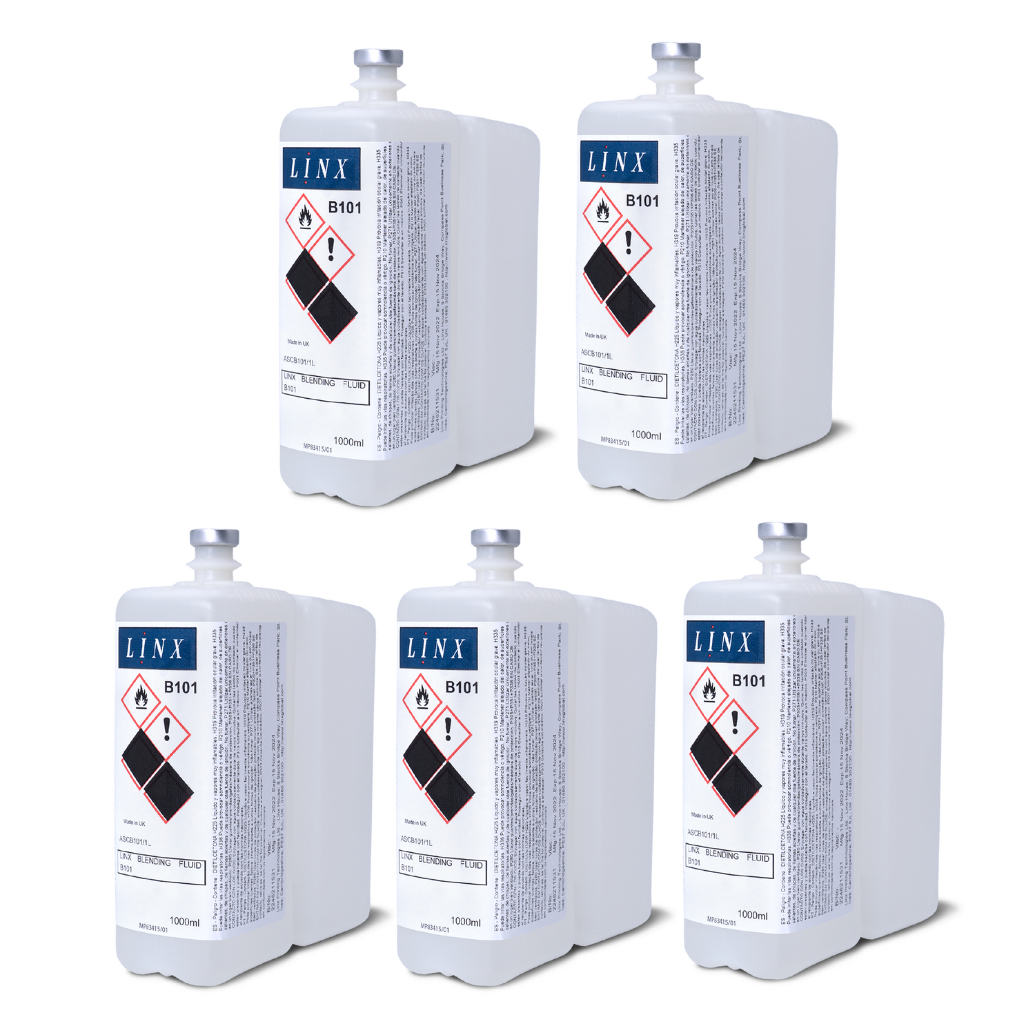 Disolvente de mezcla para impresora LINX 10 - Paquete de 5 l