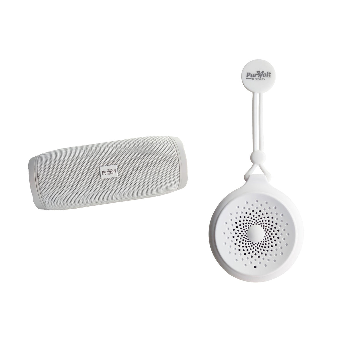 Paquete de altavoz inalámbrico Pursonic Peak y altavoz inalámbrico resistente al agua Pursonic: sonido de alta resolución de 360° en cualquier lugar y momento.