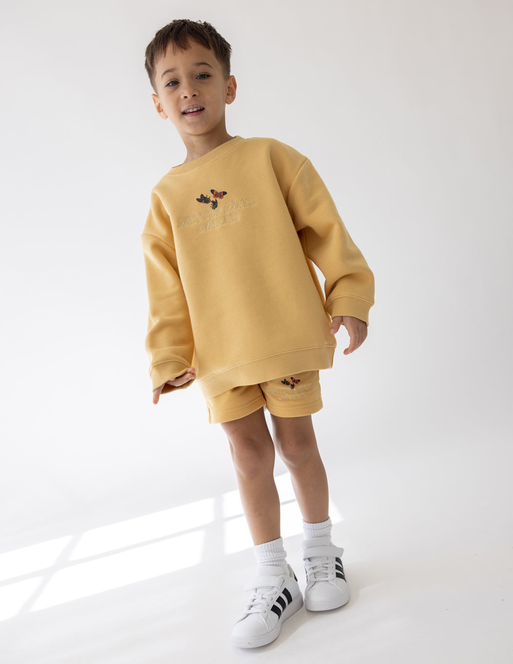Sudadera con cuello redondo para niños Better Days Butterfly
