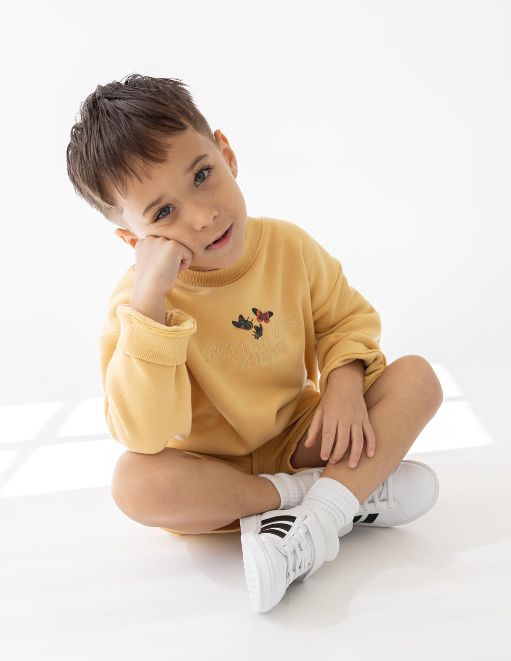 Sudadera con cuello redondo para niños Better Days Butterfly
