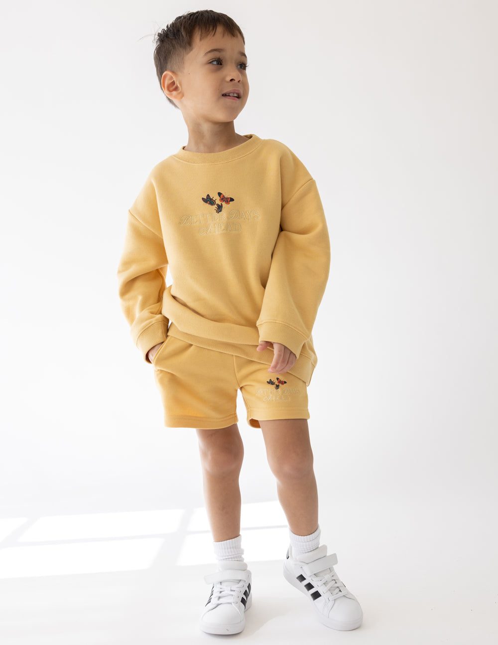 Sudadera con cuello redondo para niños Better Days Butterfly