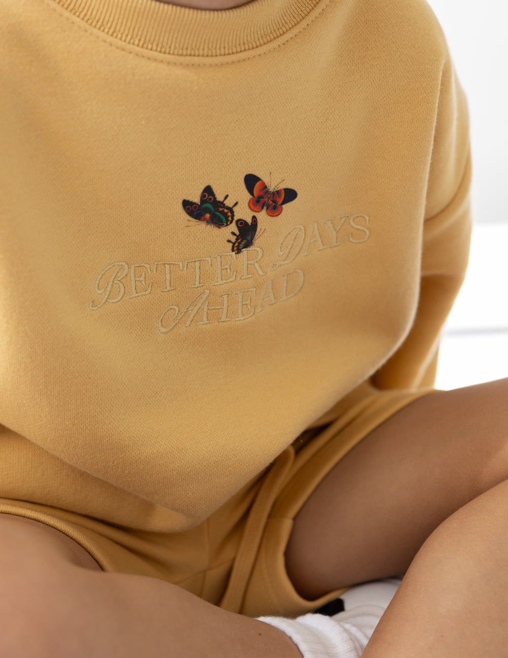 Sudadera con cuello redondo para niños Better Days Butterfly