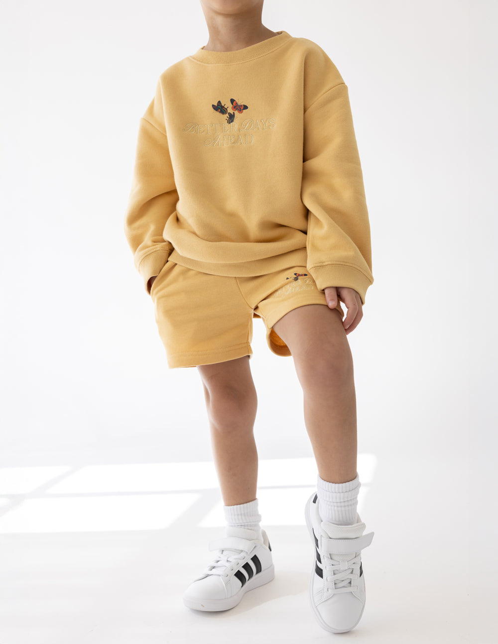Sudadera con cuello redondo para niños Better Days Butterfly