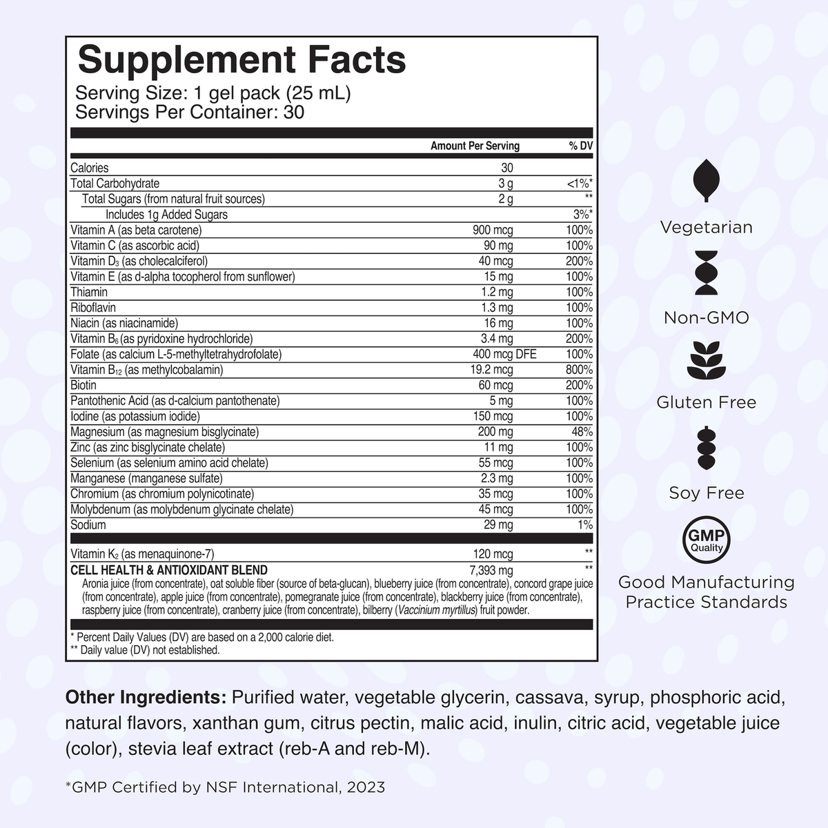 Bioactive Multi Vitamin Gel – Mixed Berry (30 Packs)