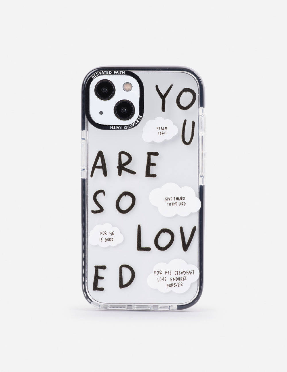 Funda para teléfono negra "Eres tan amado"