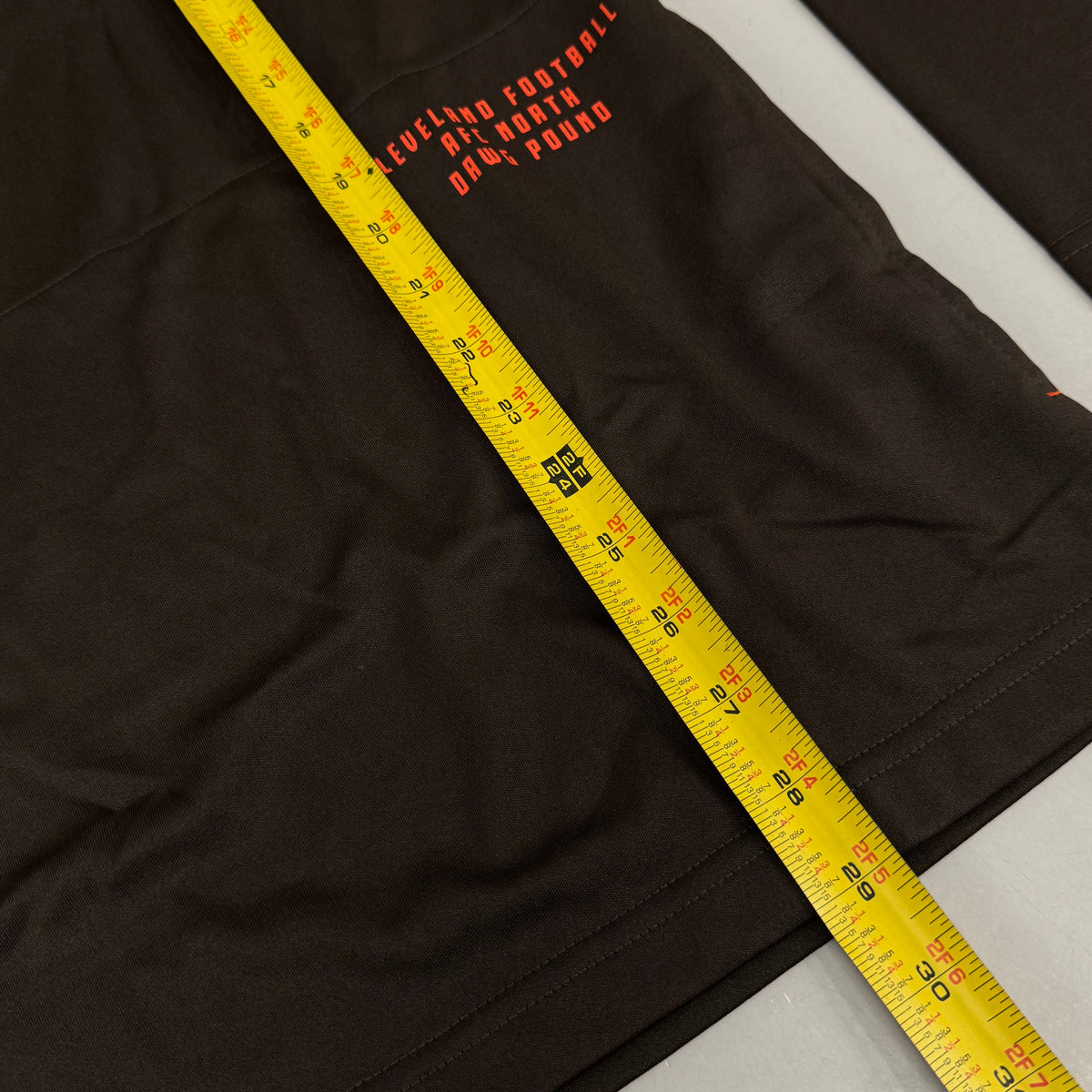 Camiseta NFL Cleveland Browns con cremallera de un cuarto, manga larga, talla M, marrón, 1802969
