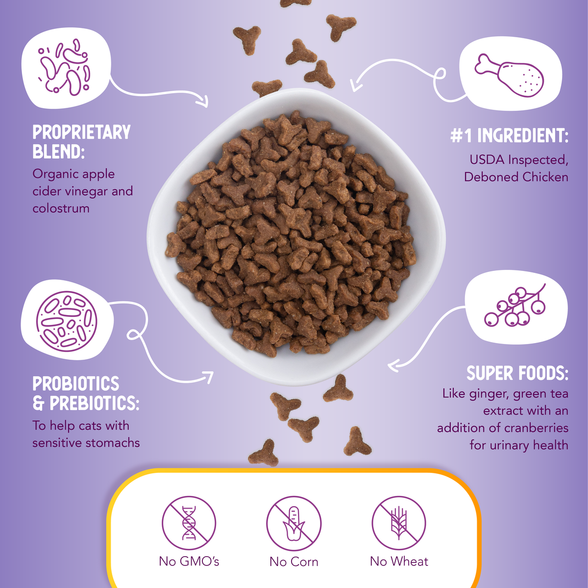 Chicken & Brown Rice Recipe – All Life Stages Dry Cat Food
