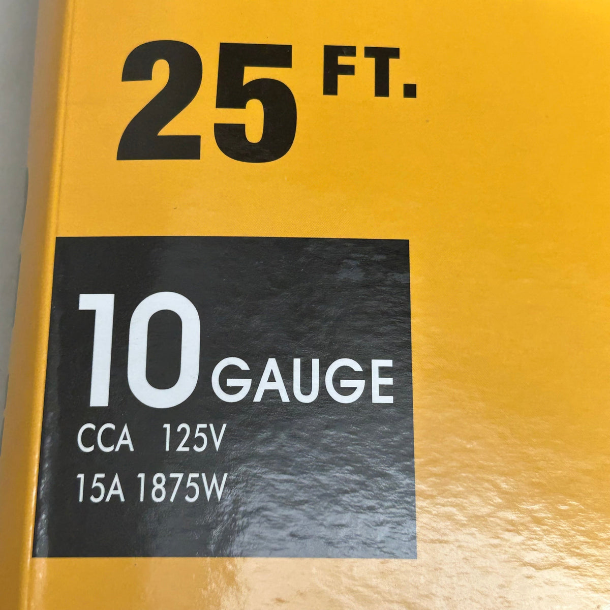 HOME ELECTRICAL ACCESSORIES  Heavy Duty Outdoor/Indoor Extension Cord  10 Gauge, 25' Yellow SJTW-3